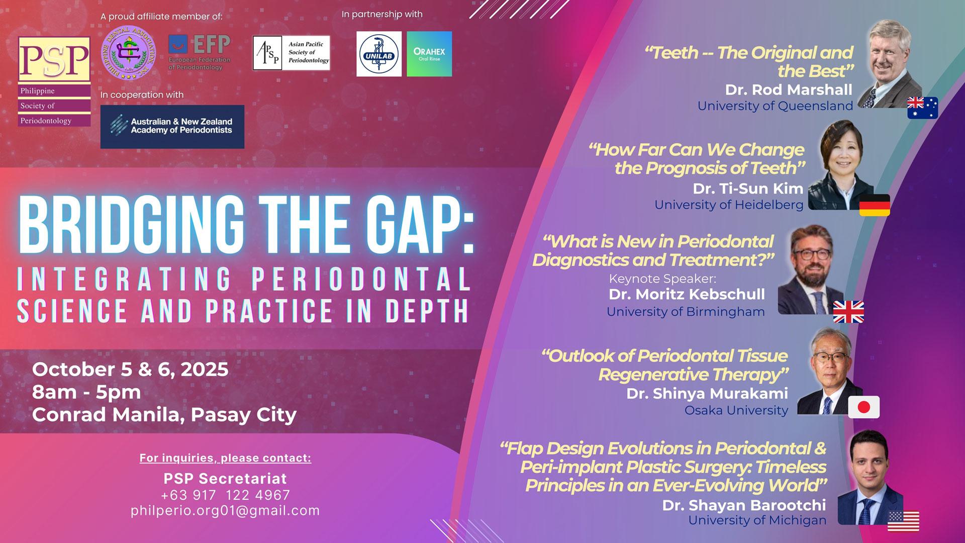 32nd PSP Annual Conference | Bridging the Gap: Integrating Periodontal Science and Practice in Depth